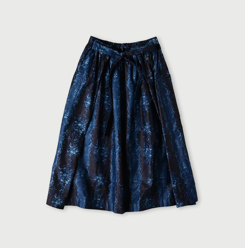 45R Indigo Chandelier Flower Apron Skirt
