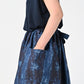 45R Indigo Chandelier Flower Apron Skirt
