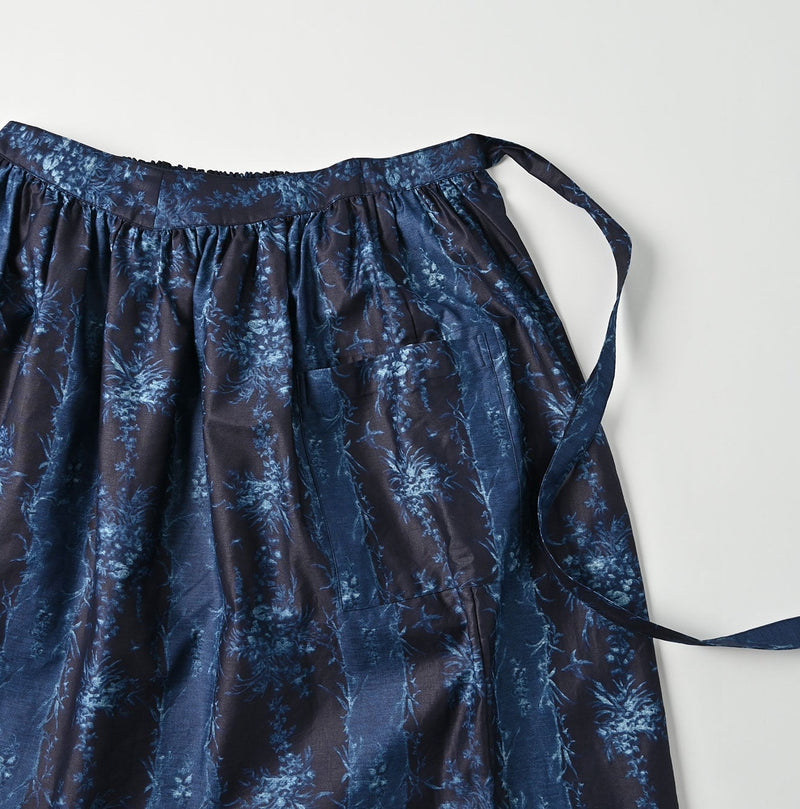 45R Indigo Chandelier Flower Apron Skirt