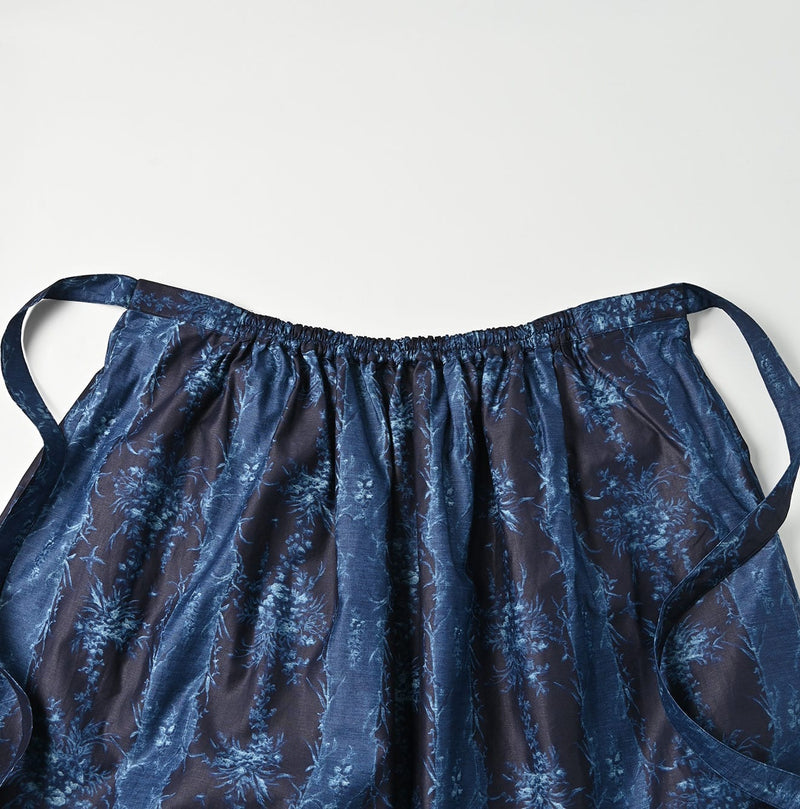 45R Indigo Chandelier Flower Apron Skirt
