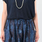 45R Indigo Chandelier Flower Apron Skirt