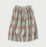 45R Saffron Block Print Easy Gathered Skirt