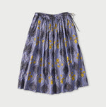 45R Saffron Block Print Easy Gathered Skirt