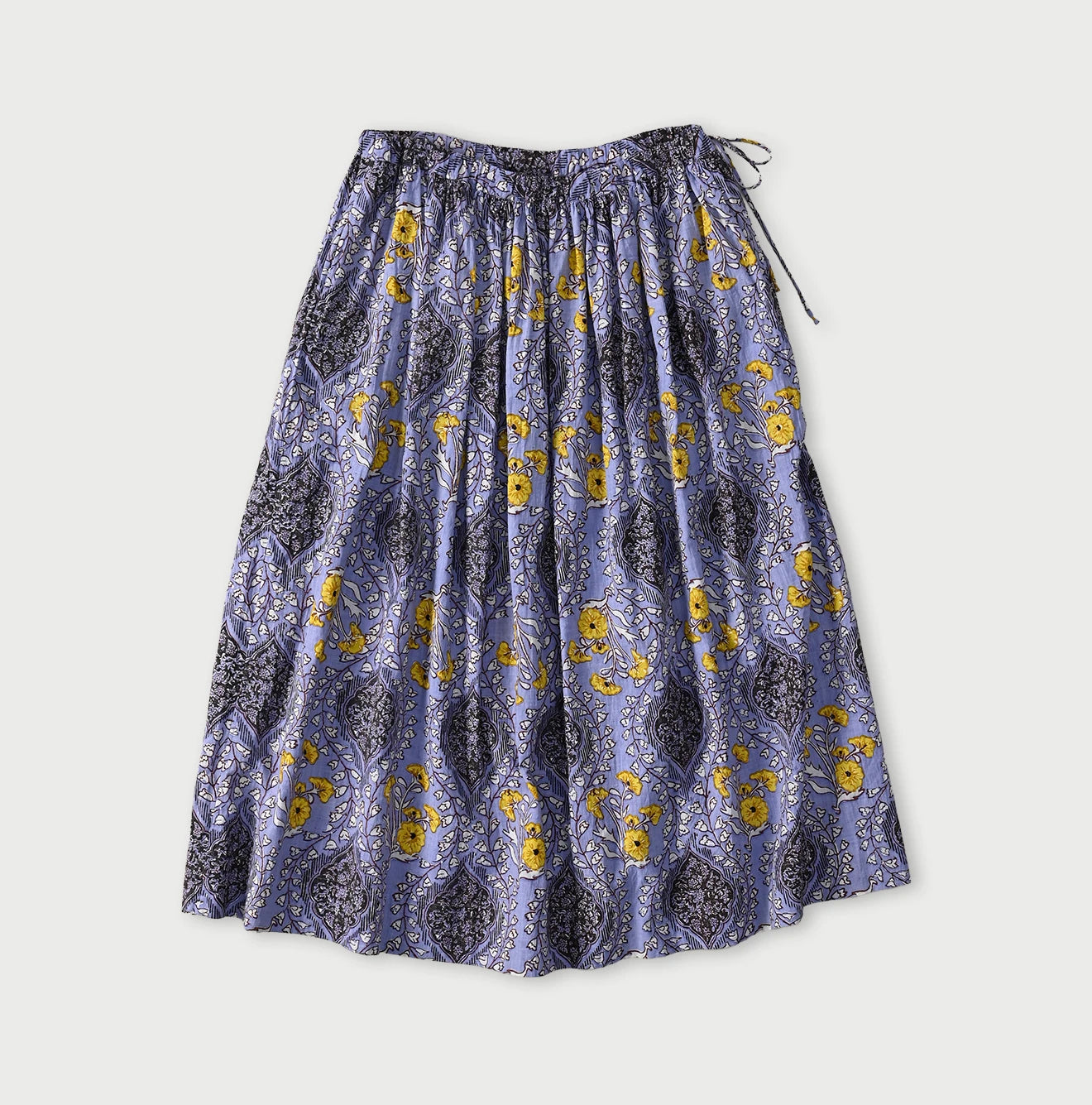 45R Saffron Block Print Easy Gathered Skirt - Image 2