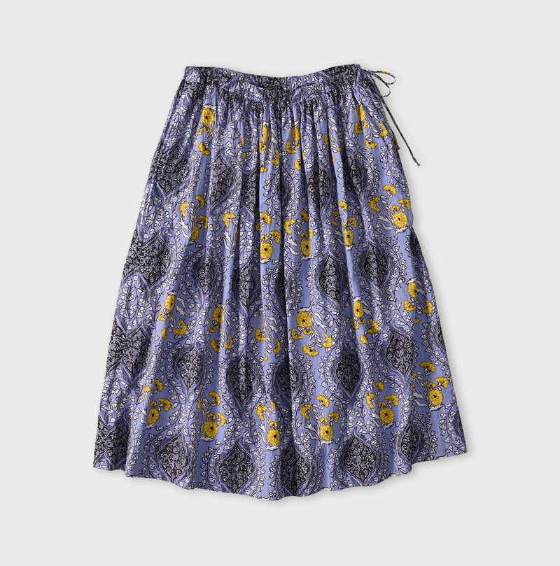 45R Saffron Block Print Easy Gathered Skirt - Image 2