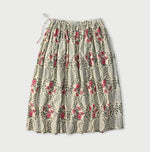 45R Saffron Block Print Easy Gathered Skirt