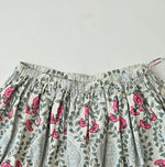 45R Saffron Block Print Easy Gathered Skirt