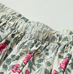45R Saffron Block Print Easy Gathered Skirt
