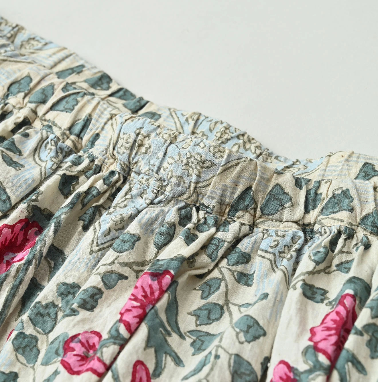 45R Saffron Block Print Easy Gathered Skirt - Image 13