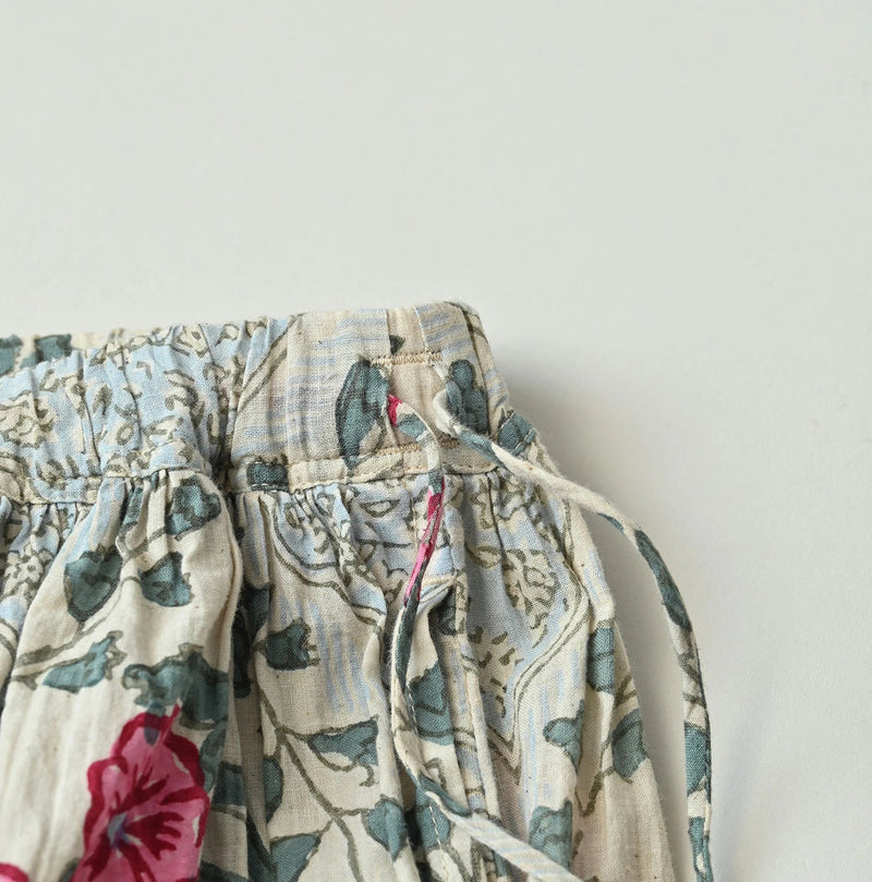 45R Saffron Block Print Easy Gathered Skirt - Image 14