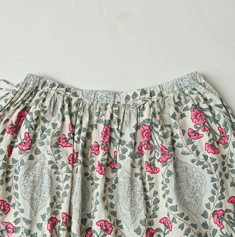 45R Saffron Block Print Easy Gathered Skirt - Image 17