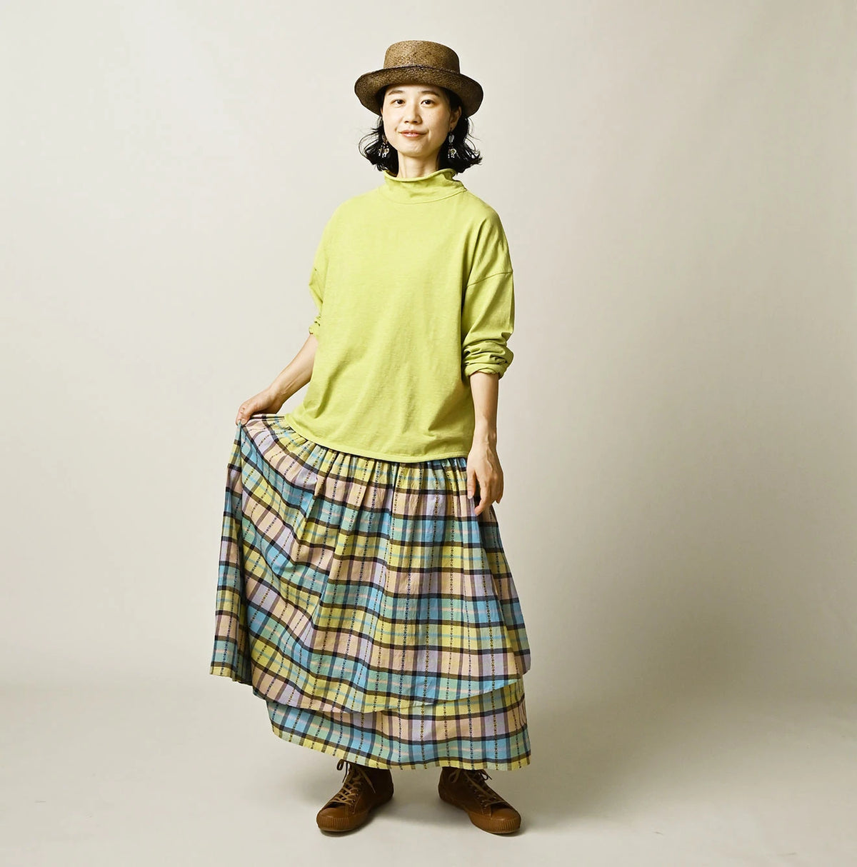 45R Khadi Dobby Multi Skirt