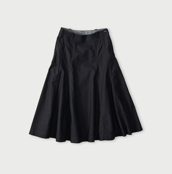 45R Indigo Light Back Sateen Soufflé Skirt