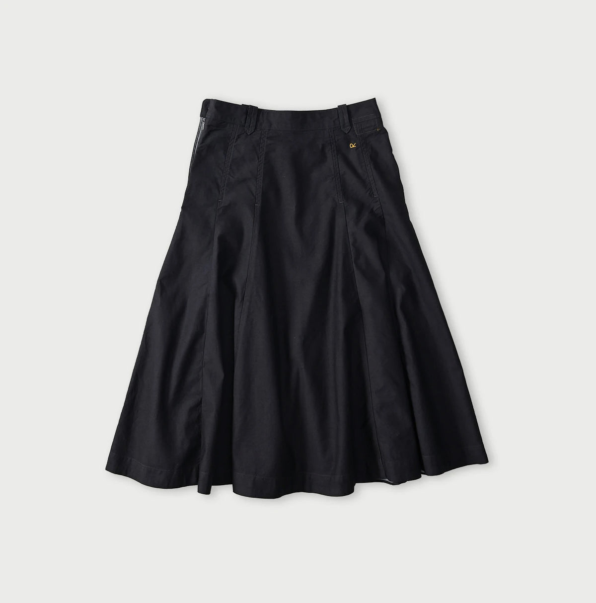 45R Indigo Light Back Sateen Soufflé Skirt