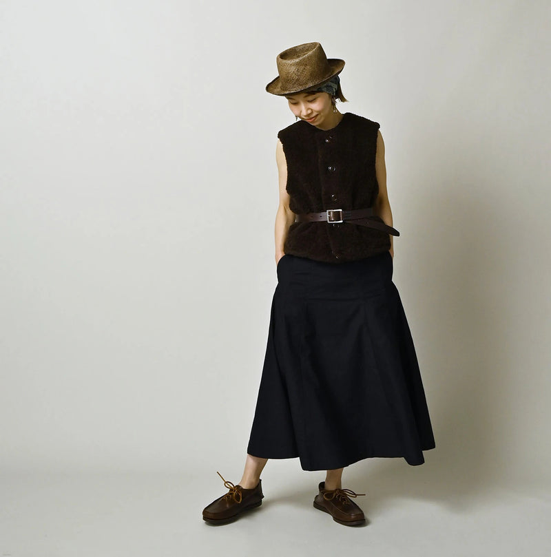 45R Indigo Light Back Sateen Soufflé Skirt - Image 2