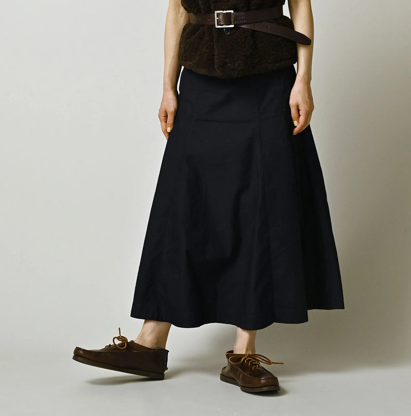 45R Indigo Light Back Sateen Soufflé Skirt - Image 3