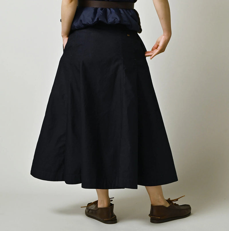 45R Indigo Light Back Sateen Soufflé Skirt - Image 5