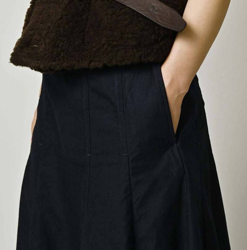 45R Indigo Light Back Sateen Soufflé Skirt - Image 6