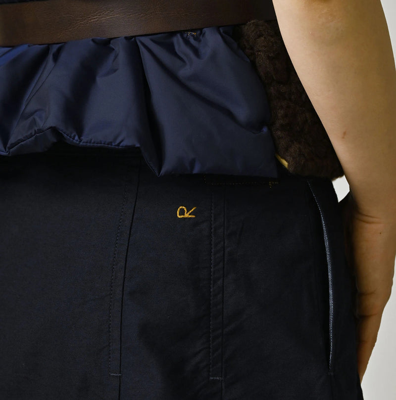 45R Indigo Light Back Sateen Soufflé Skirt - Image 9