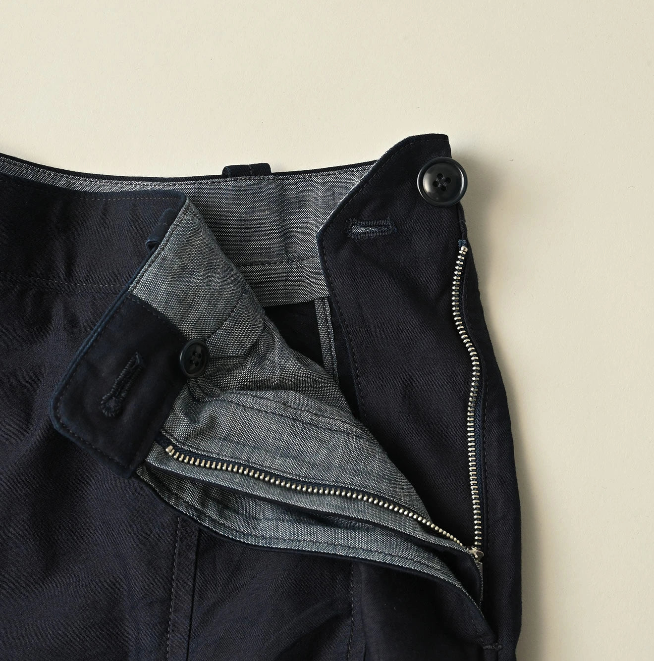 45R Indigo Light Back Sateen Soufflé Skirt - Image 12