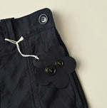 45R Indigo Light Back Sateen Soufflé Skirt