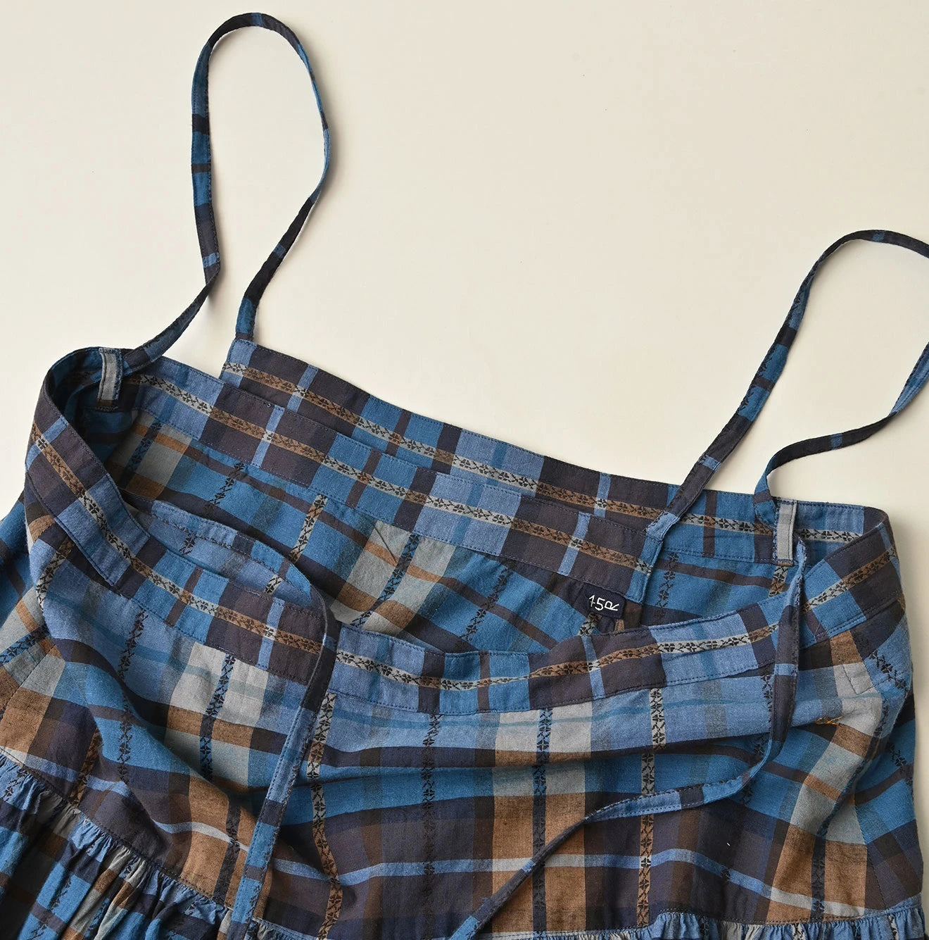 45R Ai Indigo Check Khadi Dobby Multi Skirt - Image 24