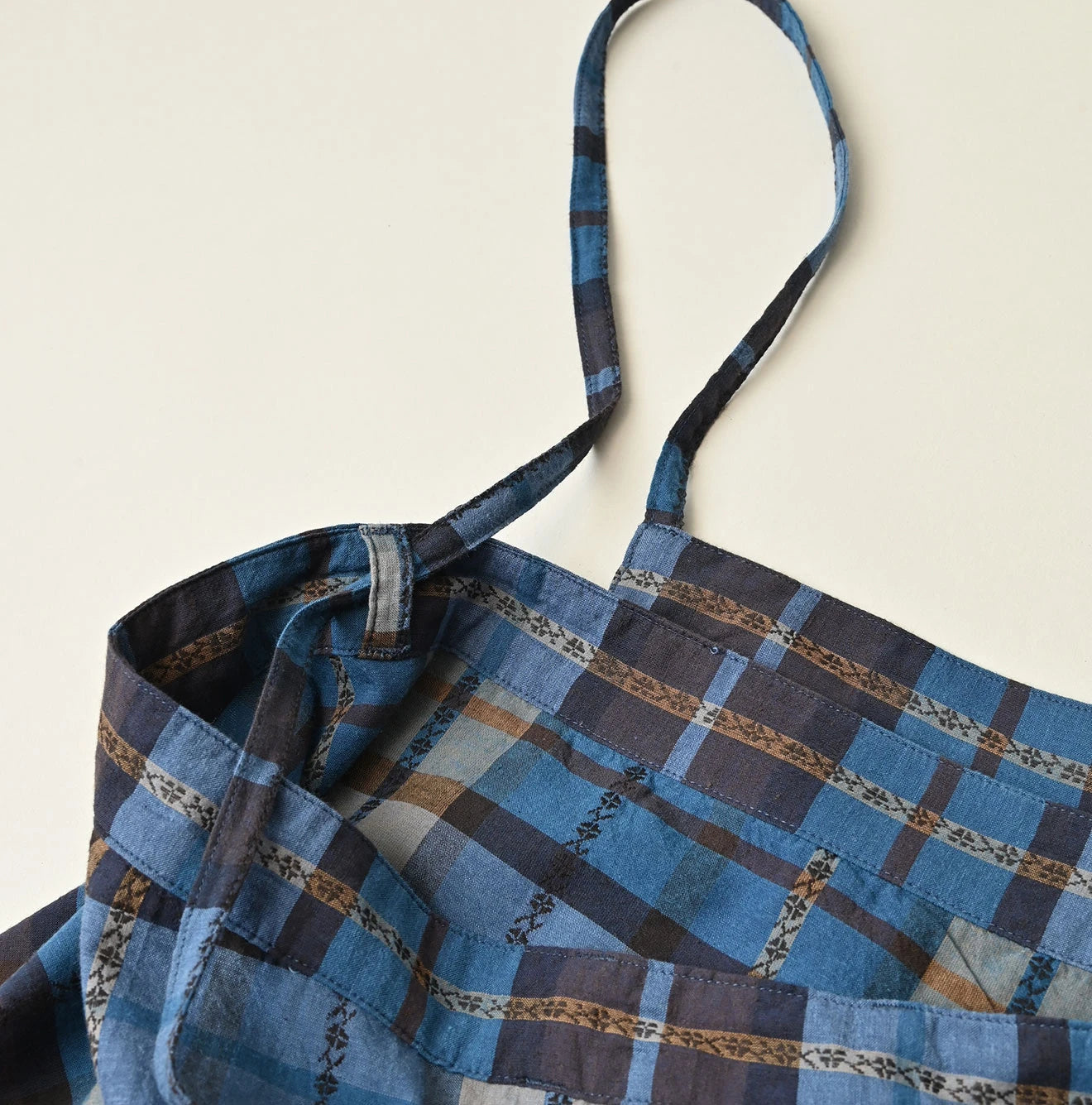 45R Ai Indigo Check Khadi Dobby Multi Skirt - Image 25