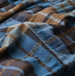 45R Ai Indigo Check Khadi Dobby Multi Skirt