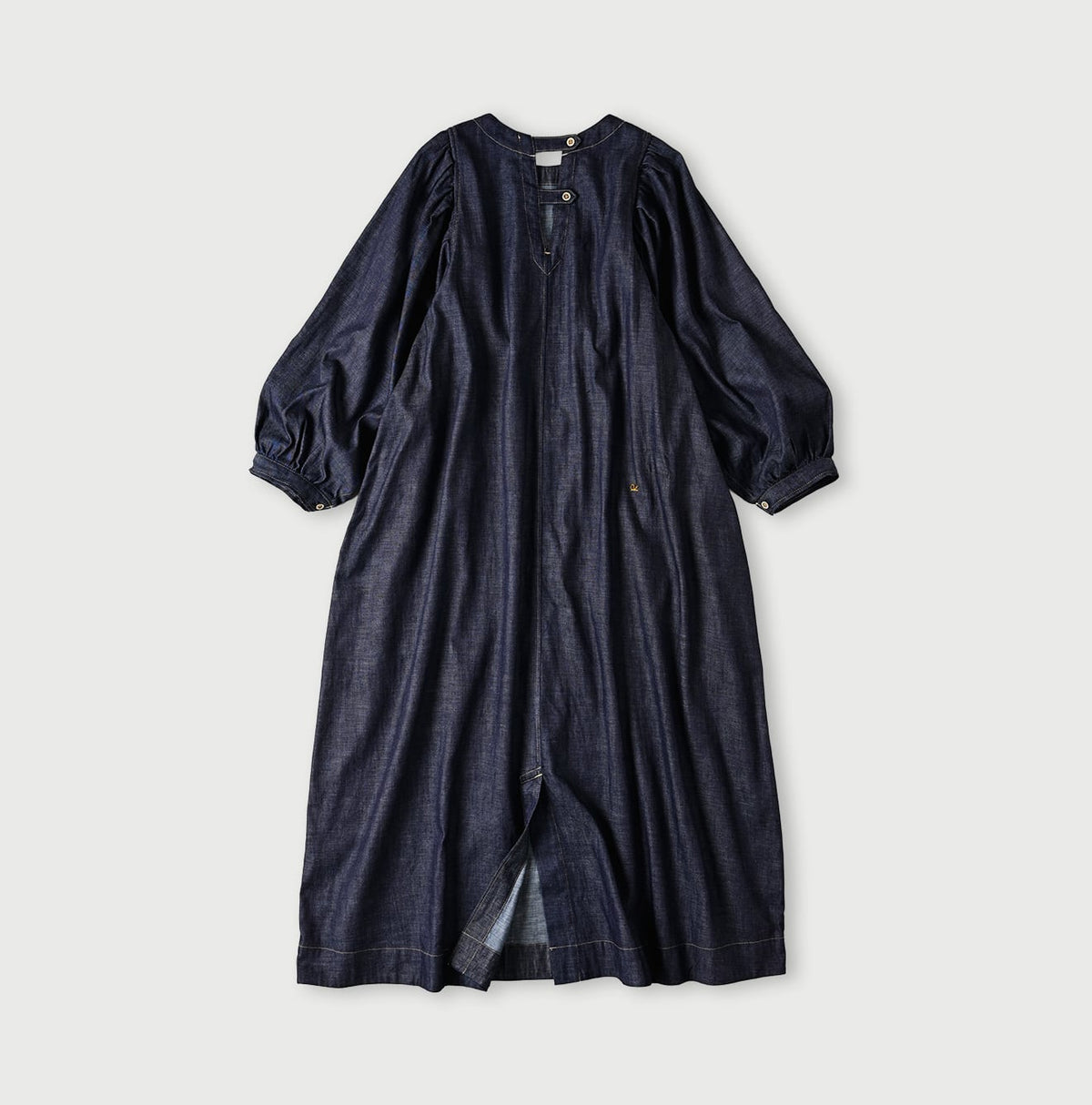 45R 45 Petit Denim Puff Sleeve Dress