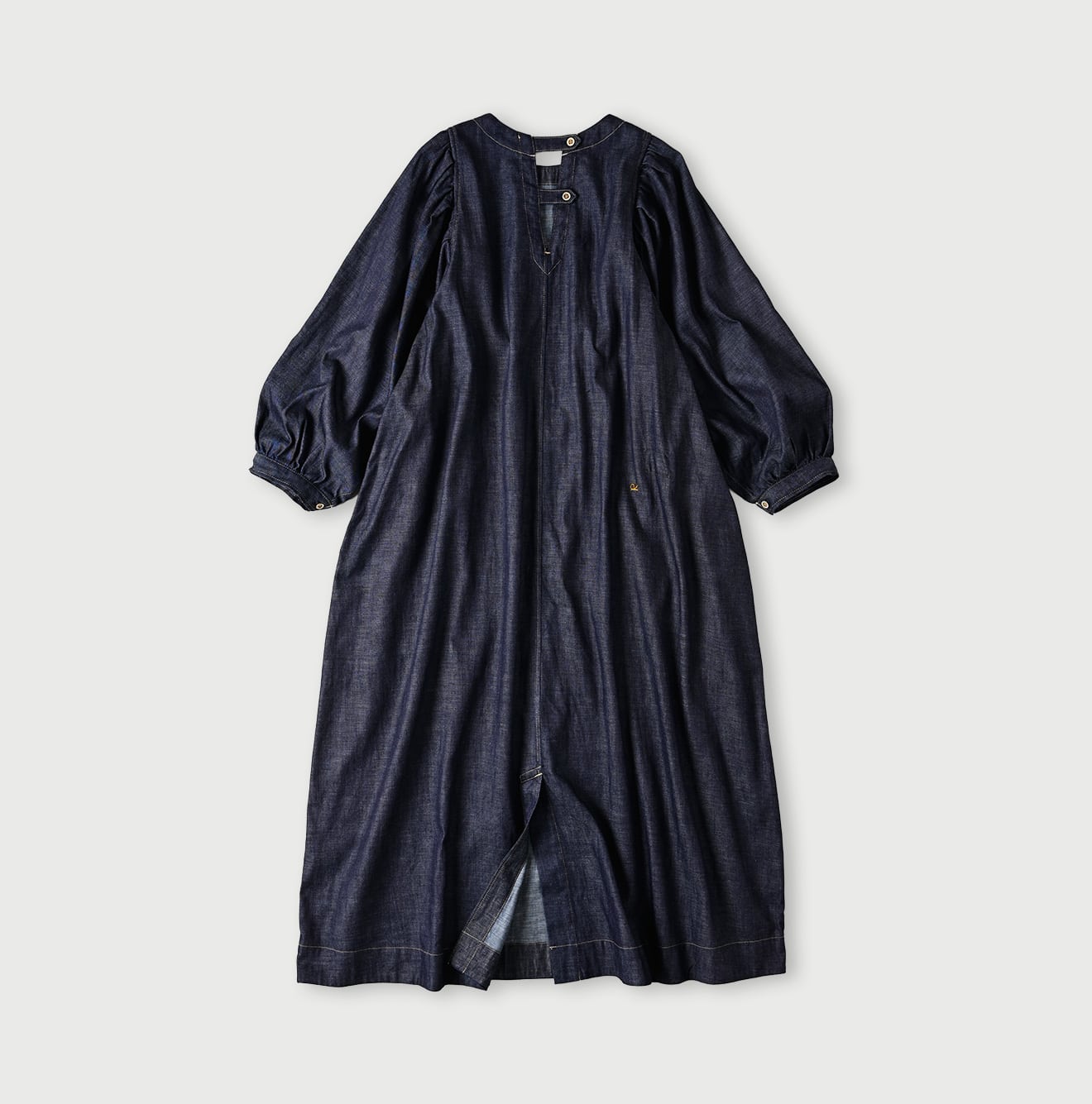 45R 45 Petit Denim Puff Sleeve Dress