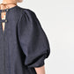 45R 45 Petit Denim Puff Sleeve Dress