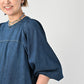 45R 45 Petit Denim Puff Sleeve Dress