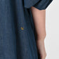 45R 45 Petit Denim Puff Sleeve Dress