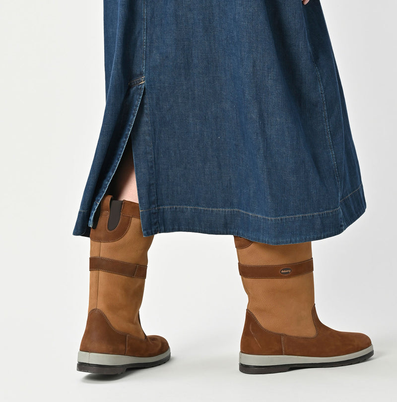 45R 45 Petit Denim Puff Sleeve Dress