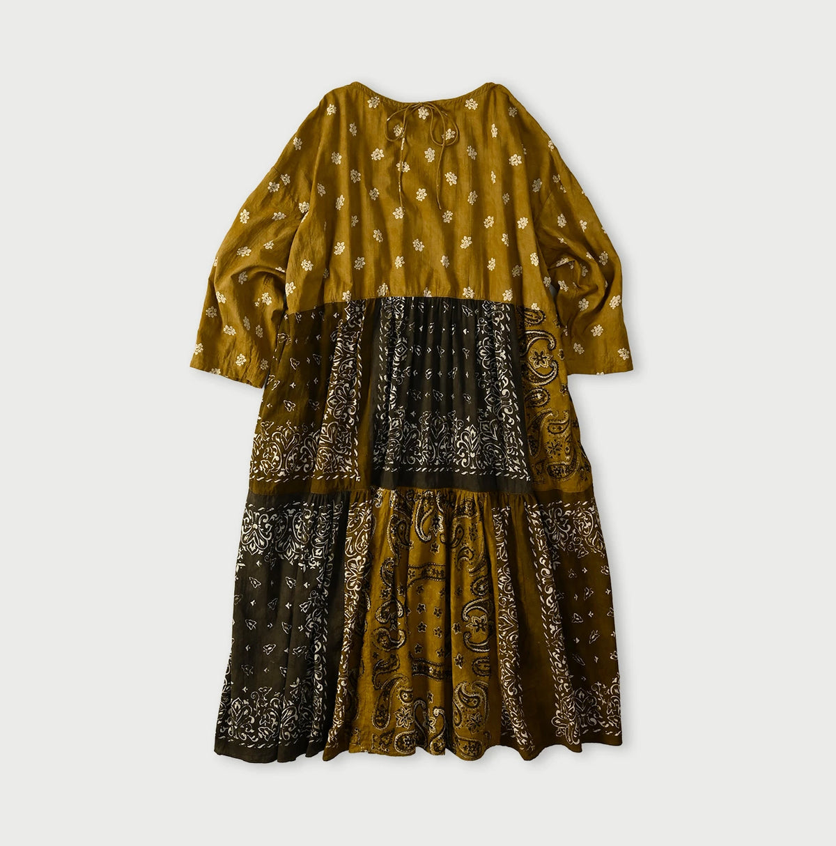 45R Bandana Mix à la Mode Patchwork Tiered Dress