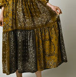 45R Bandana Mix à la Mode Patchwork Tiered Dress