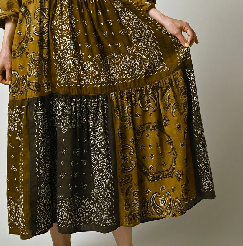 45R Bandana Mix à la Mode Patchwork Tiered Dress - Image 8