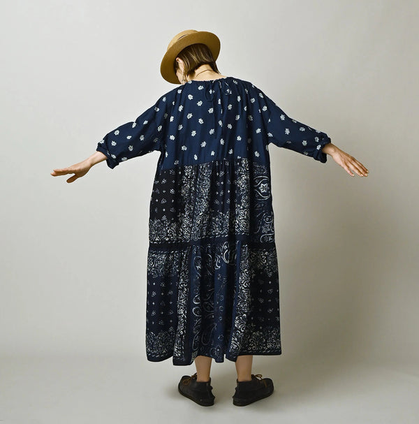 45R IDG Bandana Mix à la Mode Patchwork Tiered Dress