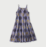 45R Saffron Block Print Umbrella Dress