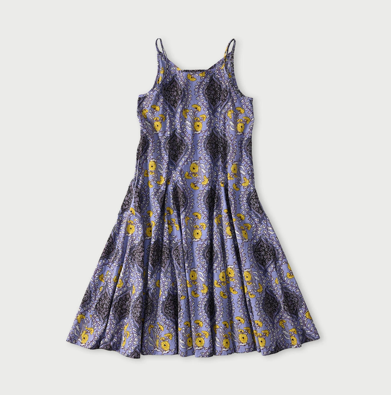 45R Saffron Block Print Umbrella Dress - Image 14