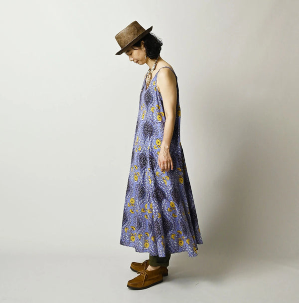 45R Saffron Block Print Umbrella Dress