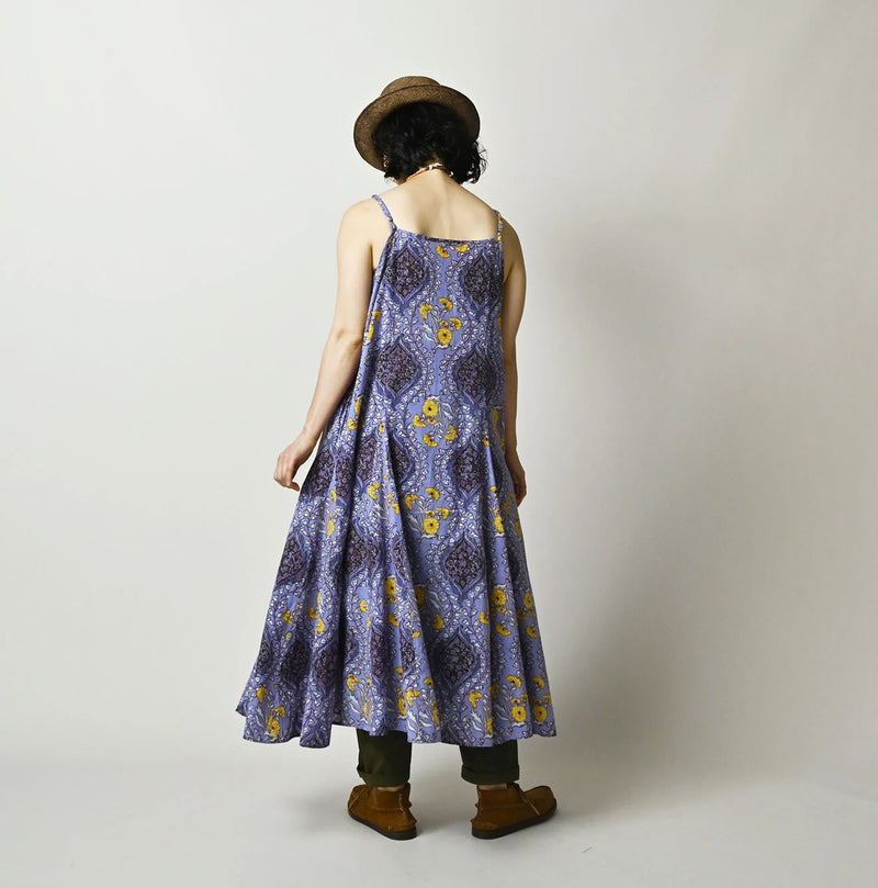 45R Saffron Block Print Umbrella Dress - Image 7