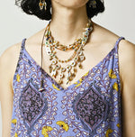 45R Saffron Block Print Umbrella Dress