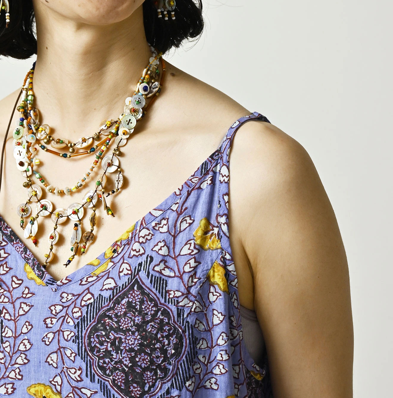 45R Saffron Block Print Umbrella Dress - Image 9
