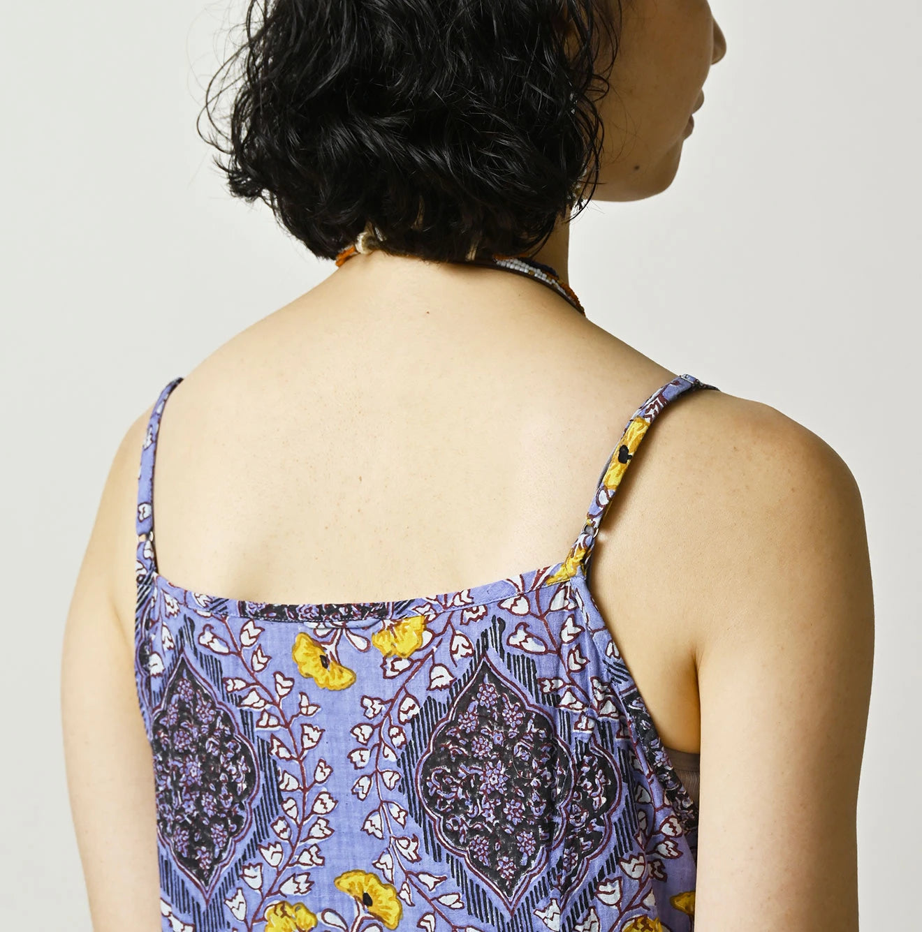 45R Saffron Block Print Umbrella Dress - Image 12