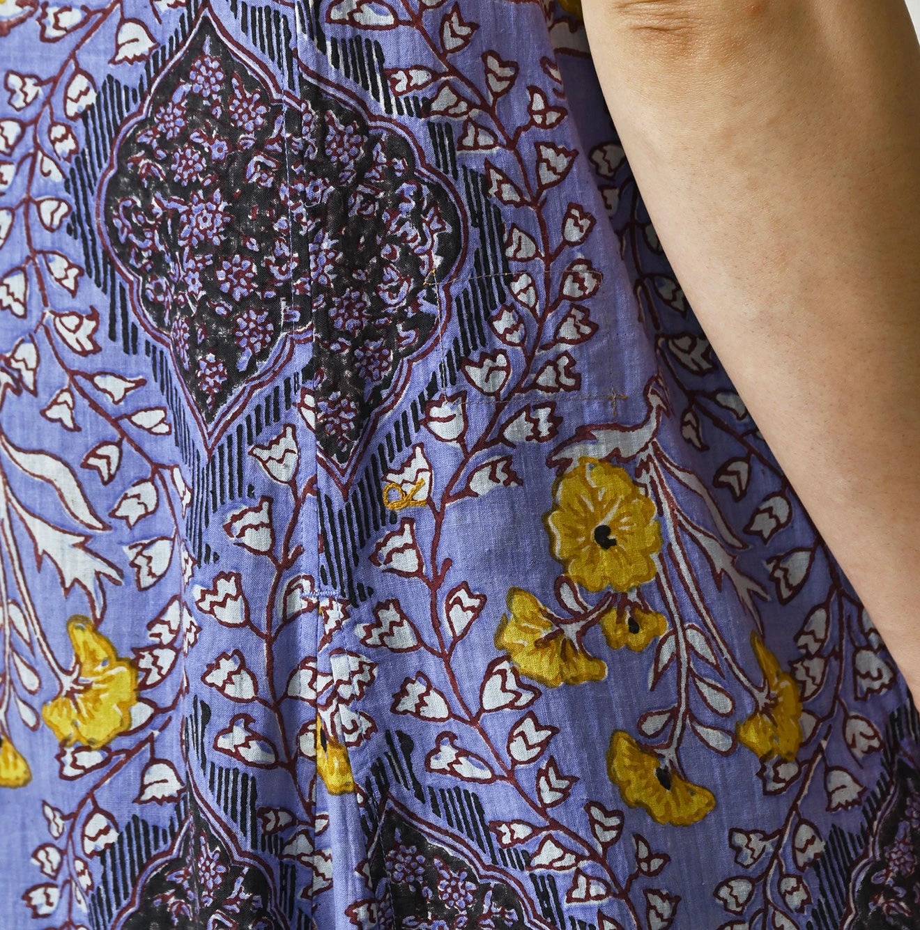 45R Saffron Block Print Umbrella Dress - Image 13