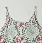 45R Saffron Block Print Umbrella Dress