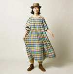 45R Khadi Dobby Tuck Dress