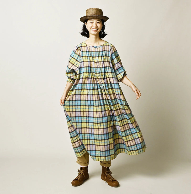 45R Khadi Dobby Tuck Dress - Image 3