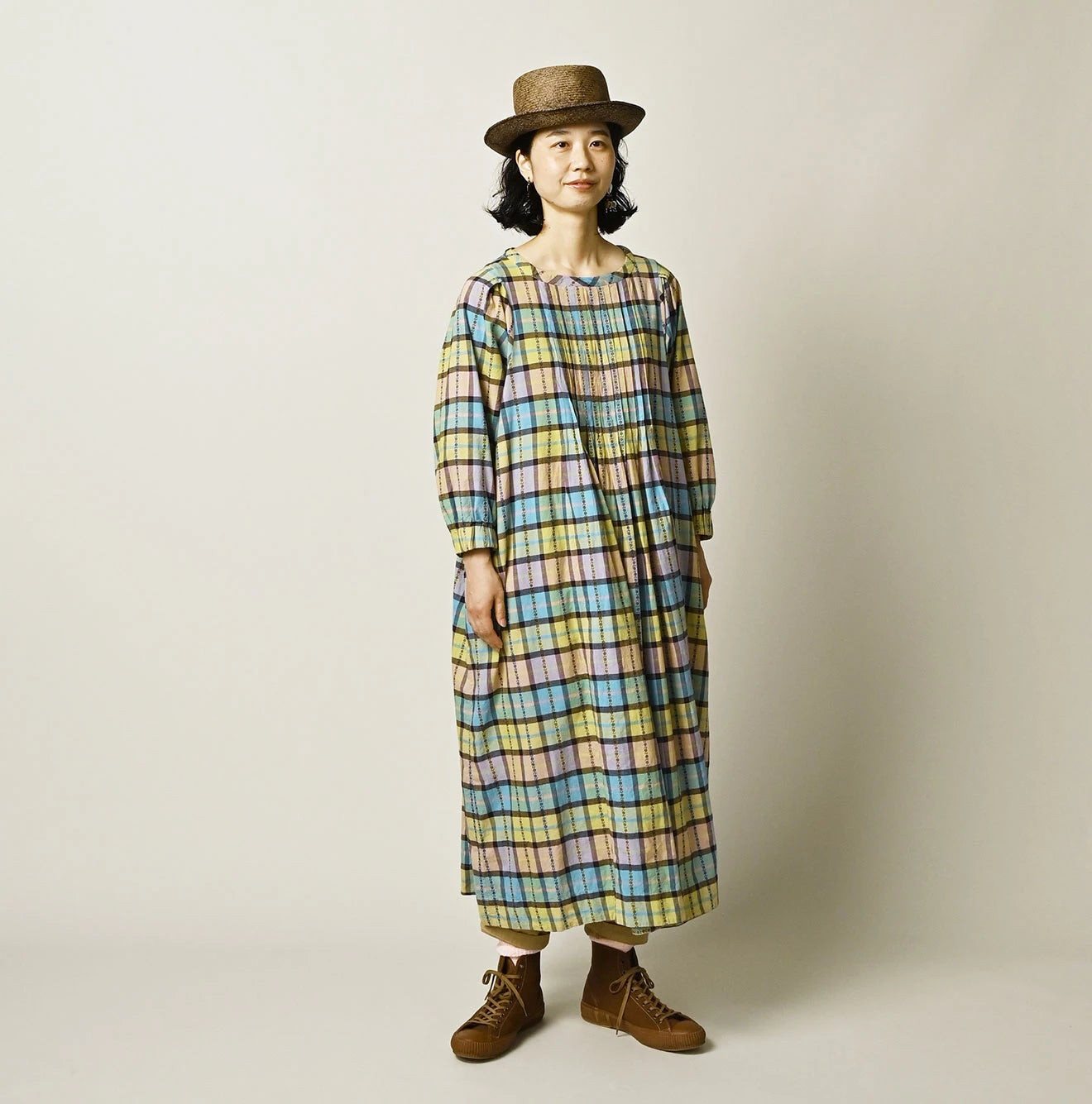 45R Khadi Dobby Tuck Dress - Image 6
